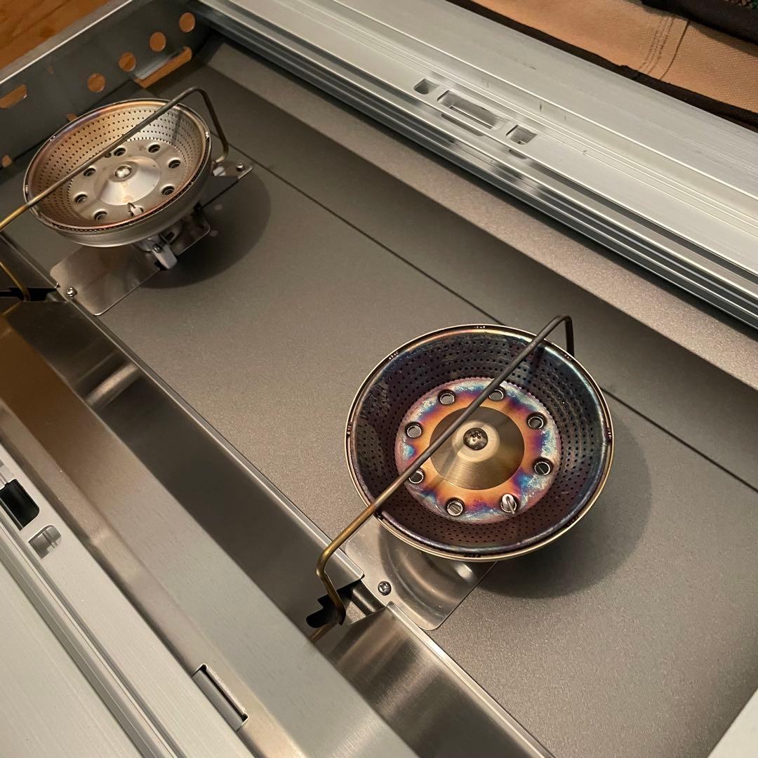 【美品】スノーピーク ギガパワーツーバーナー 液出し/収納バッグ付