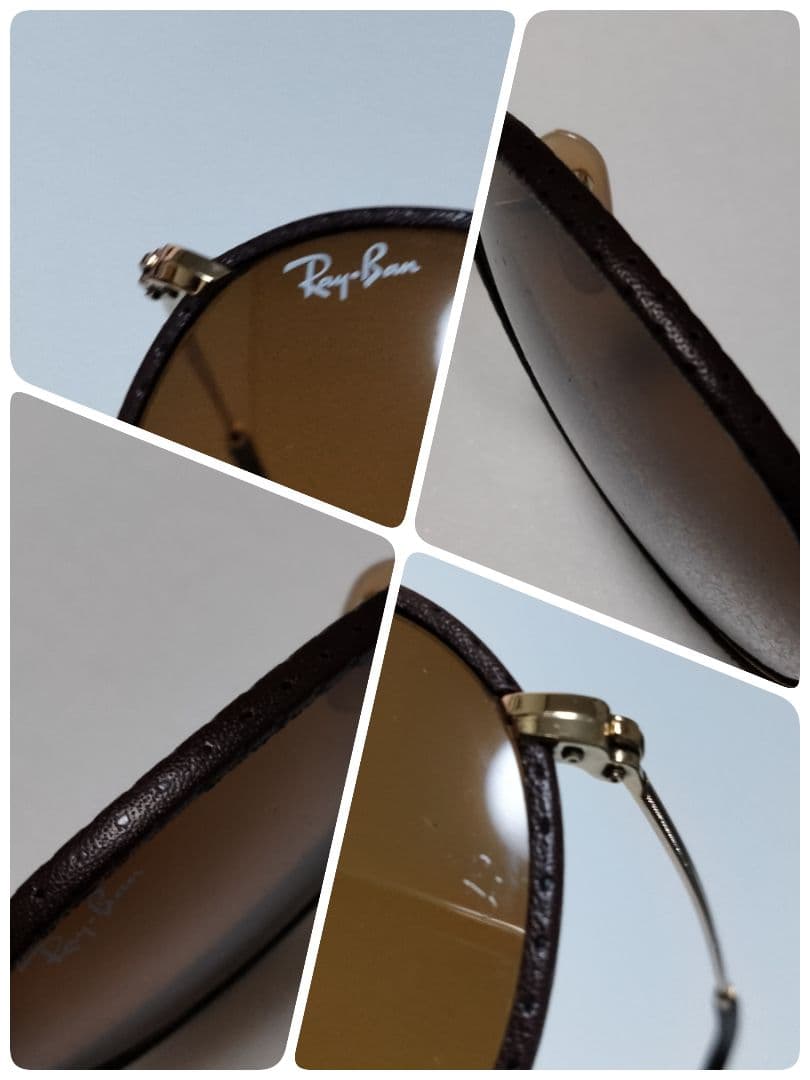 Ray-Ban レザー編み上げモデル サングラス RＢ3475Q 極美品