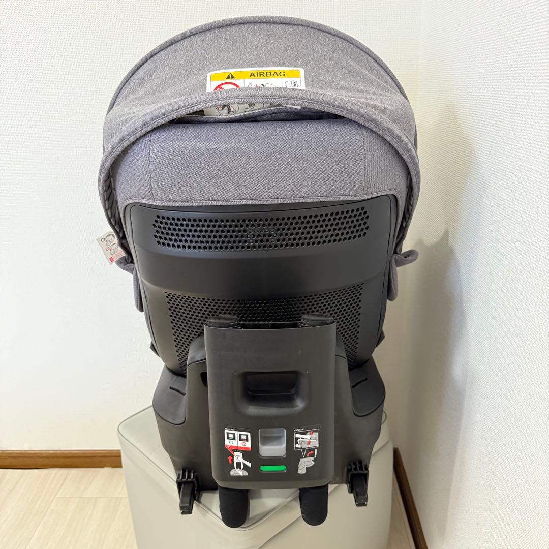 【美品】新生児 エールべべクルット5iプレミアム グレーラテ