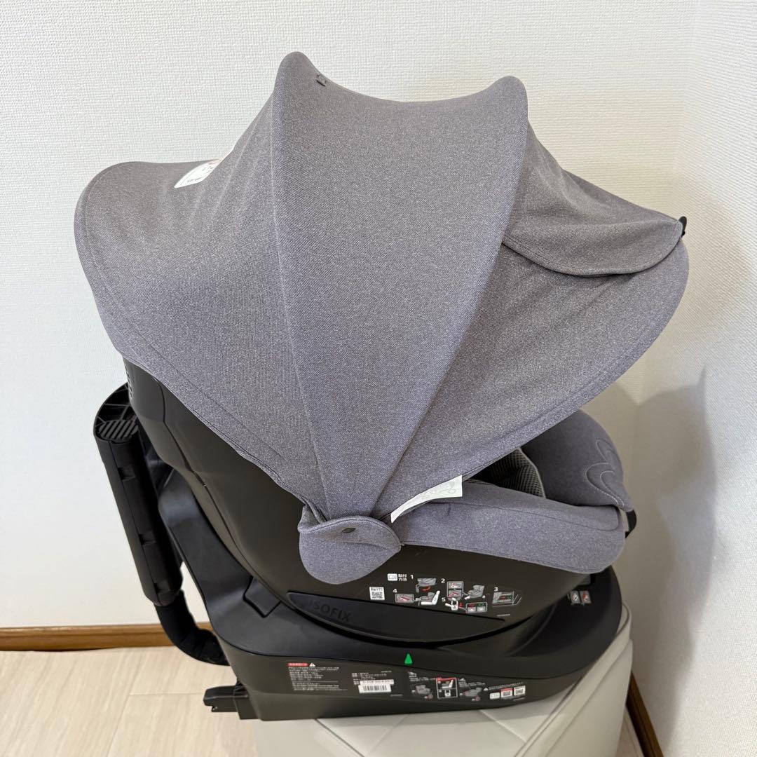 【美品】新生児 エールべべクルット5iプレミアム グレーラテ