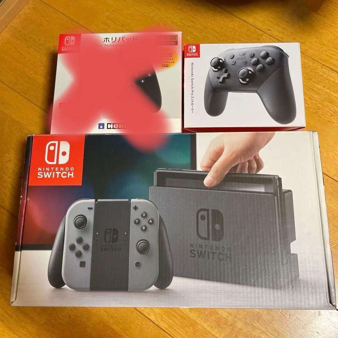 ‼️格安‼️NintendoSwitchグレー/純正コントローラーも付属/送料込み