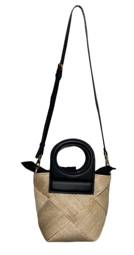 アバカメッシュ 2WAYバケットバッグ　ヴィオラドーロ　ベージュ　カゴ