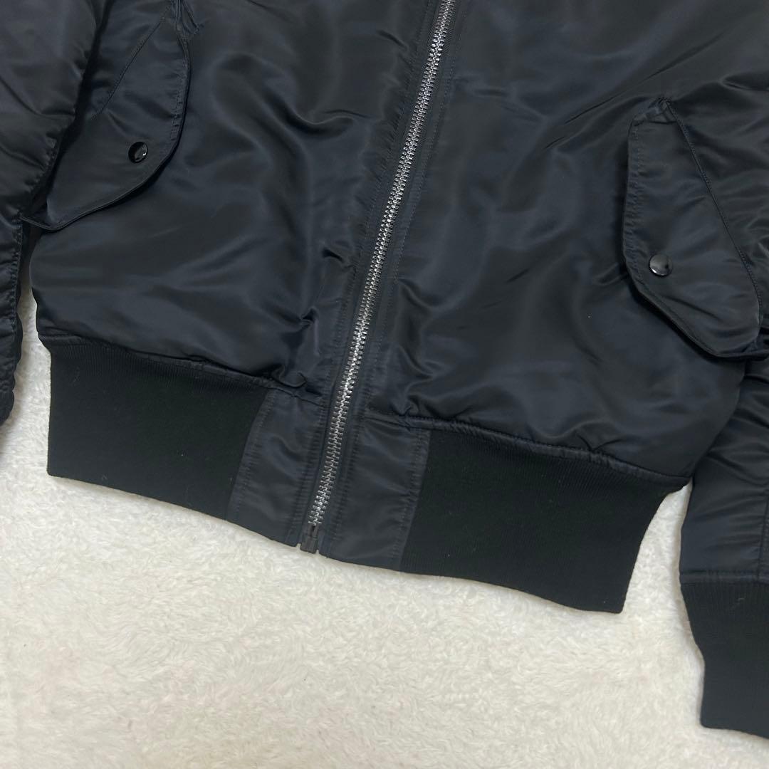 【美品】アルファインダストリーズ MA-1 フライトジャケット ブラックLサイズ