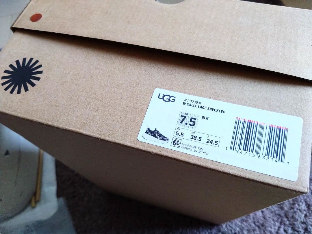 UGG アグ スニーカー Calle Lace Speckled 24.5cm