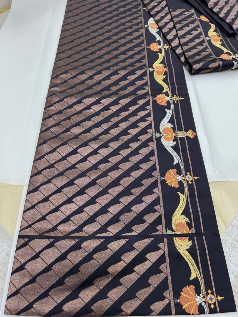 Yukiko様　　　　　　正絹　9寸名古屋帯　モダン幾何学