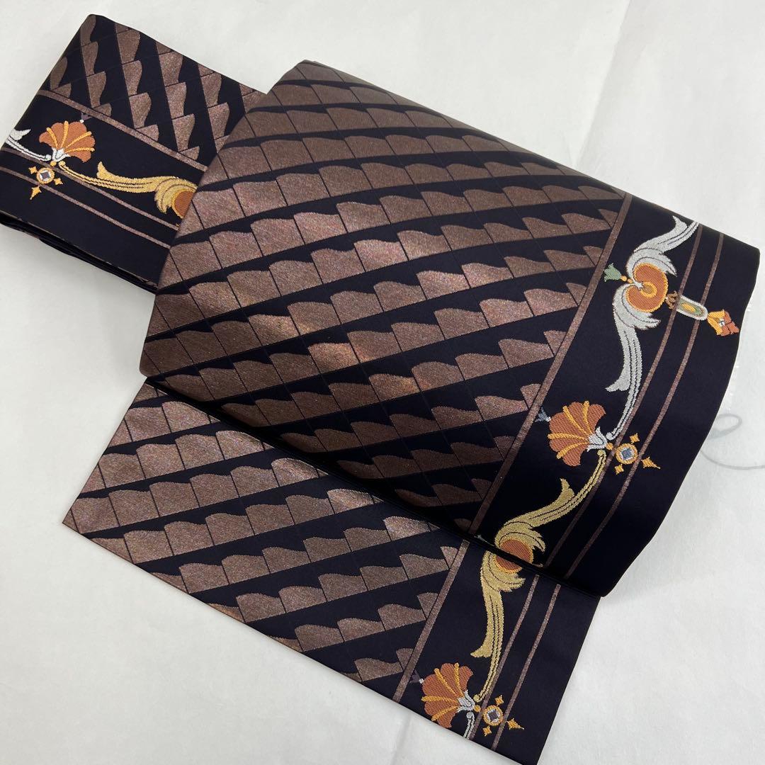 Yukiko様　　　　　　正絹　9寸名古屋帯　モダン幾何学