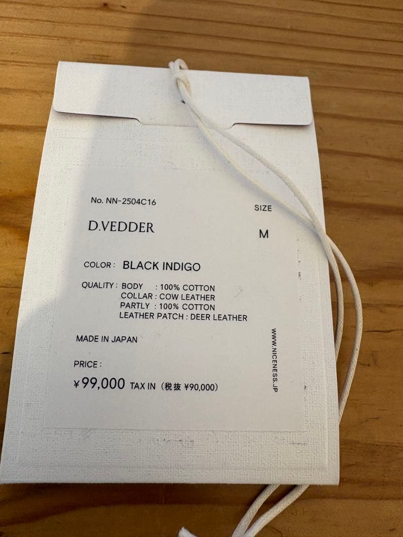 ジャケット・アウター NICENESS D.VEDDER(M) 2025AW