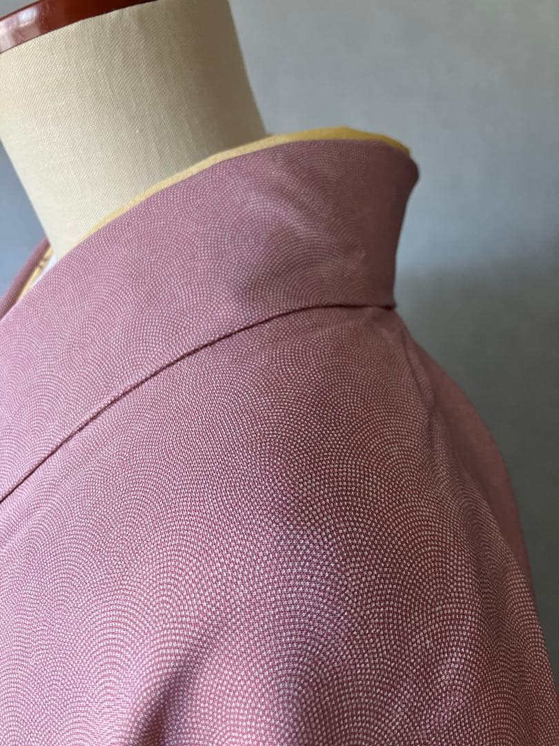 美品江戸小紋＆金糸袋帯&バッグ上品エレガントな3点セット