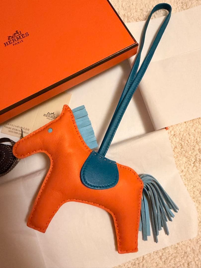 koyote183　エルメス　ロデオMM オレンジ✖︎ブルーザンジバル