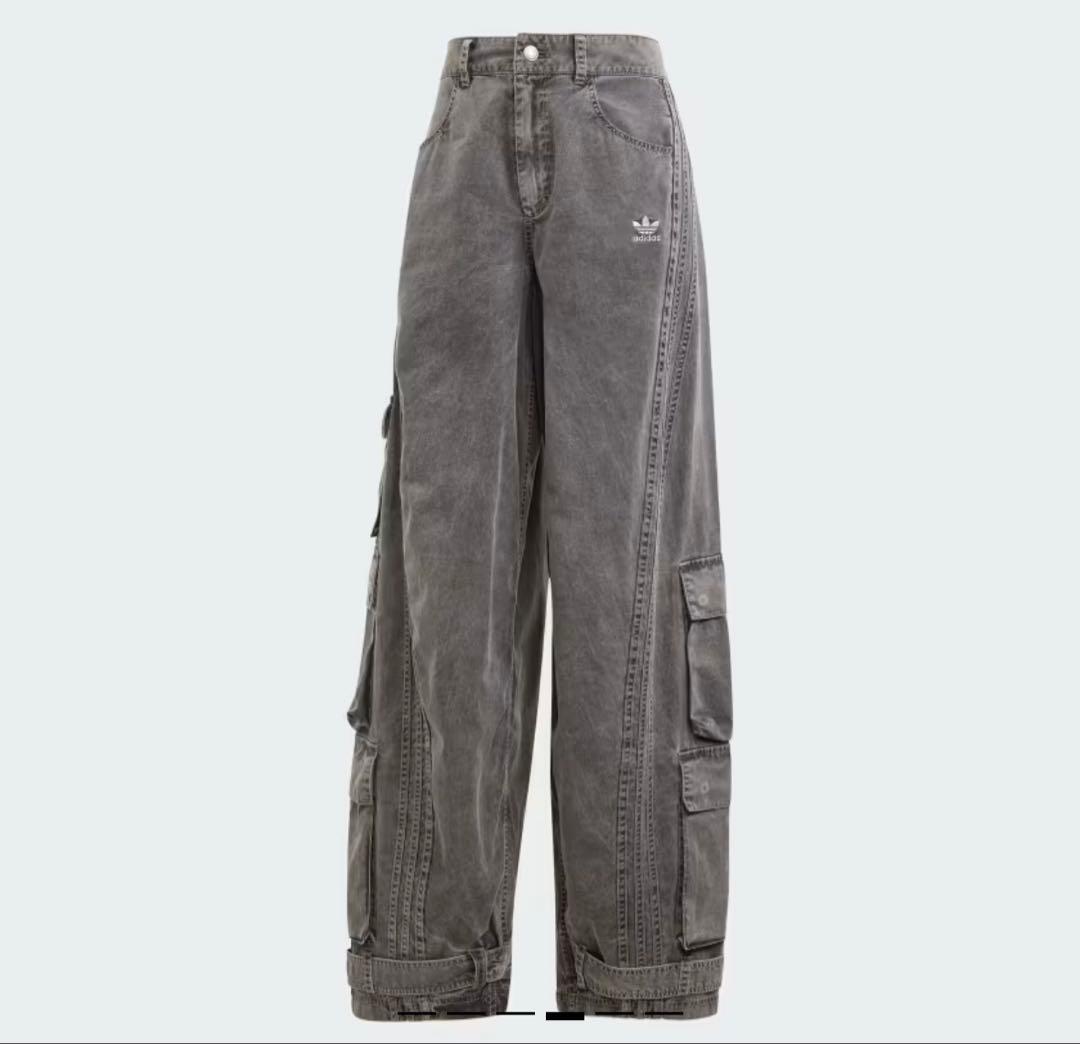 アディダス カーゴパンツ グレー