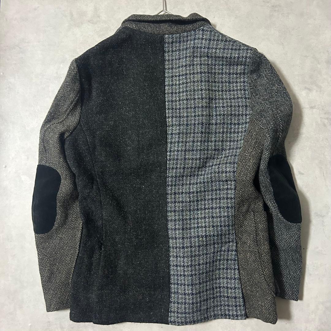 ビューティーアンドユース テーラードジャケット ハリスツイード ヘリンボーン L