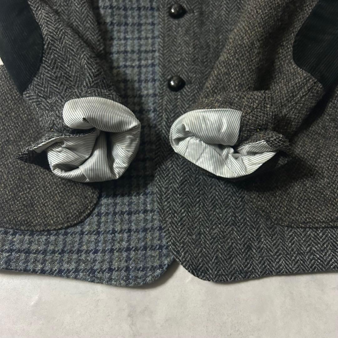 ビューティーアンドユース テーラードジャケット ハリスツイード ヘリンボーン L