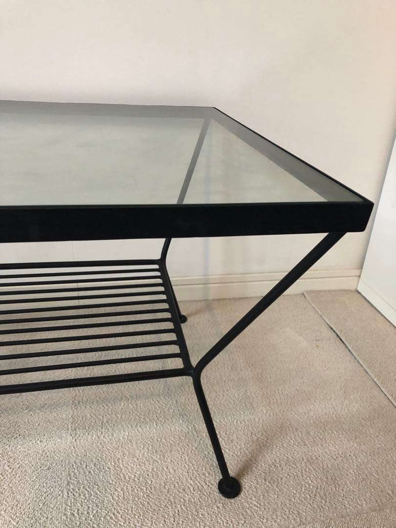 Unico(ウニコ) EDDY(エディ) ガラステーブル ローテーブル　アイアン