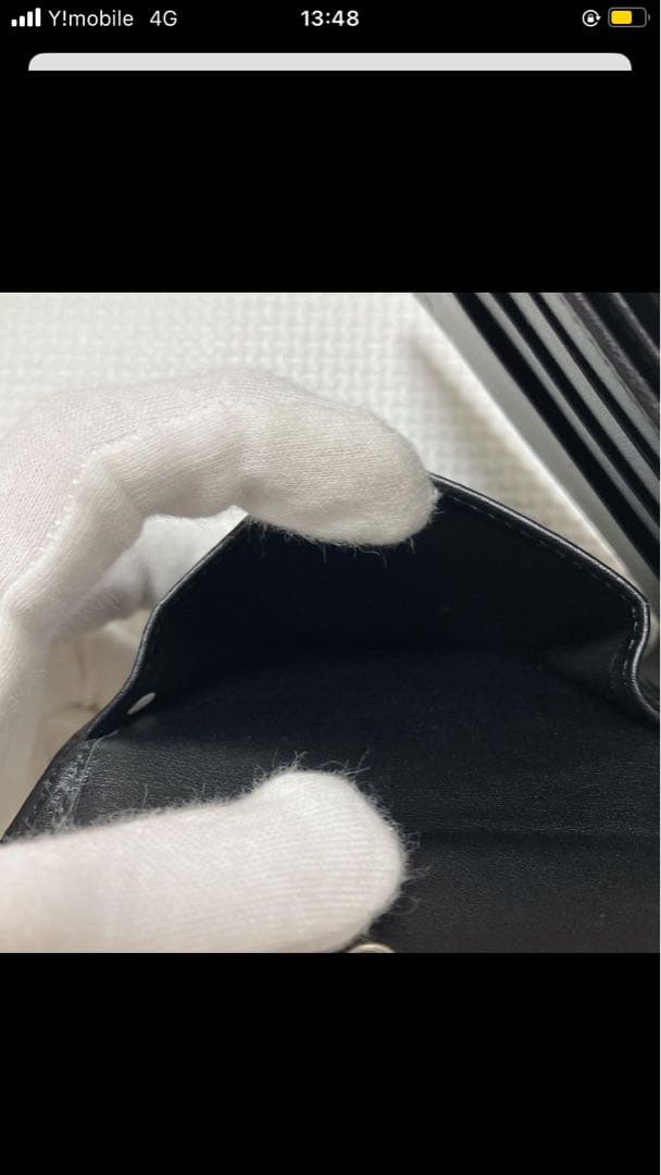 未使用　GUCCIグッチ　レザー×キャンバス　GG ブラック　黒