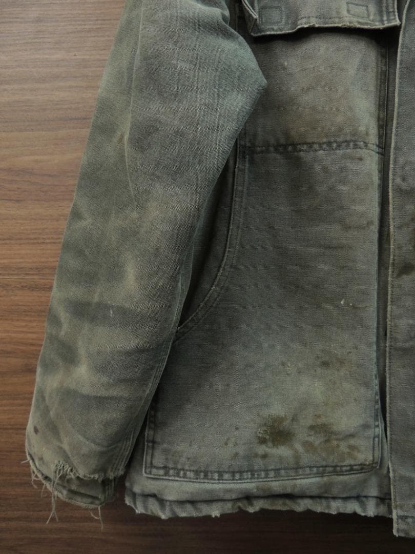 ハチノス 激フェード L カーハート トラディショナル コート モスグリーン