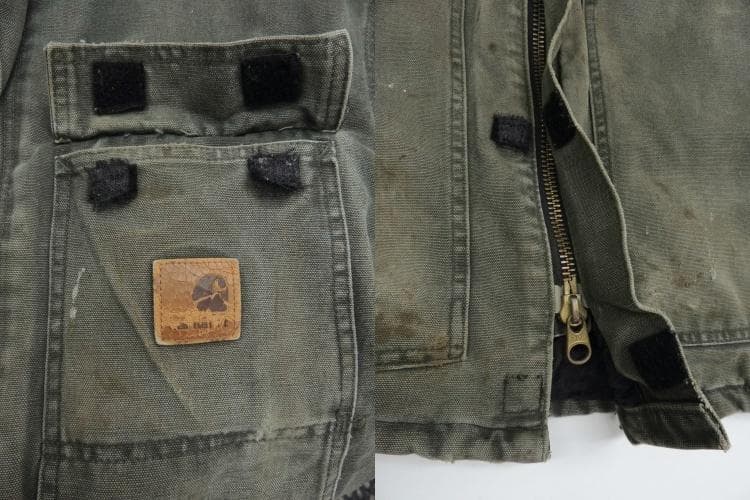 ハチノス 激フェード L カーハート トラディショナル コート モスグリーン