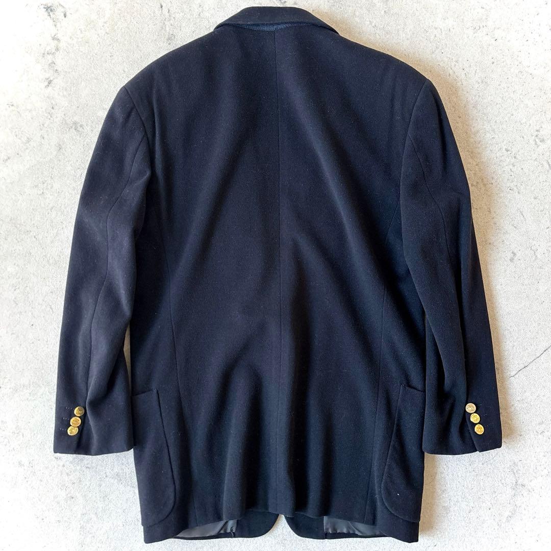 92年 エンポリオアルマーニ 金ボタン カシミヤ混縮絨ウールジャケット ブレザー