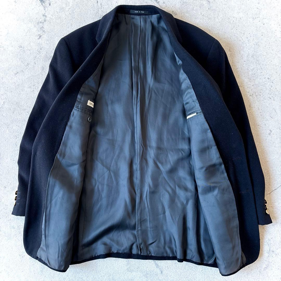 92年 エンポリオアルマーニ 金ボタン カシミヤ混縮絨ウールジャケット ブレザー