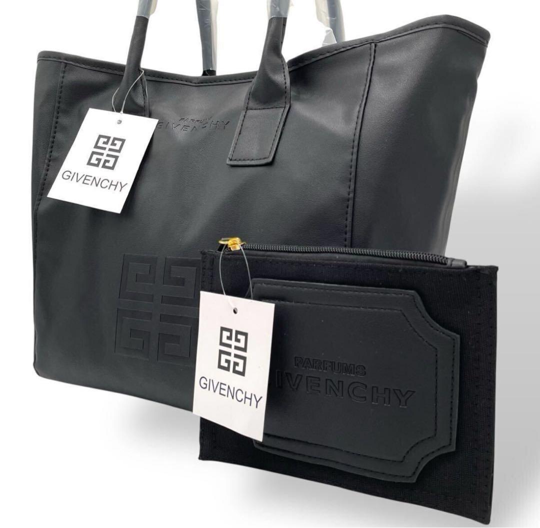 未使用 GIVENCHY ジバンシー トートバッグ ポーチ付 A4収納可 男女兼