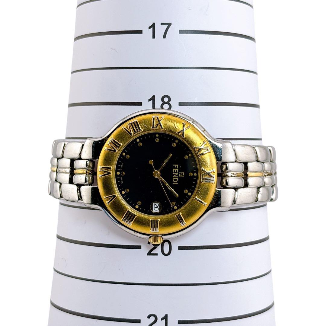 【稼働】 フェンディ 腕時計 900G デイト コンビ クォーツ インデックス