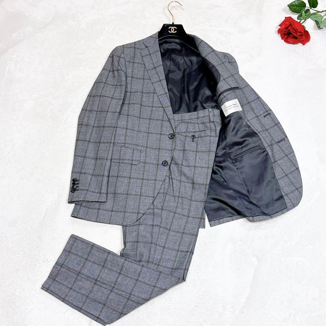 新品同様✨　ユニバーサルランゲージ　スーツ　セットアップ　グレンチェック　グレー