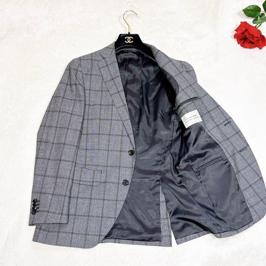 新品同様✨　ユニバーサルランゲージ　スーツ　セットアップ　グレンチェック　グレー