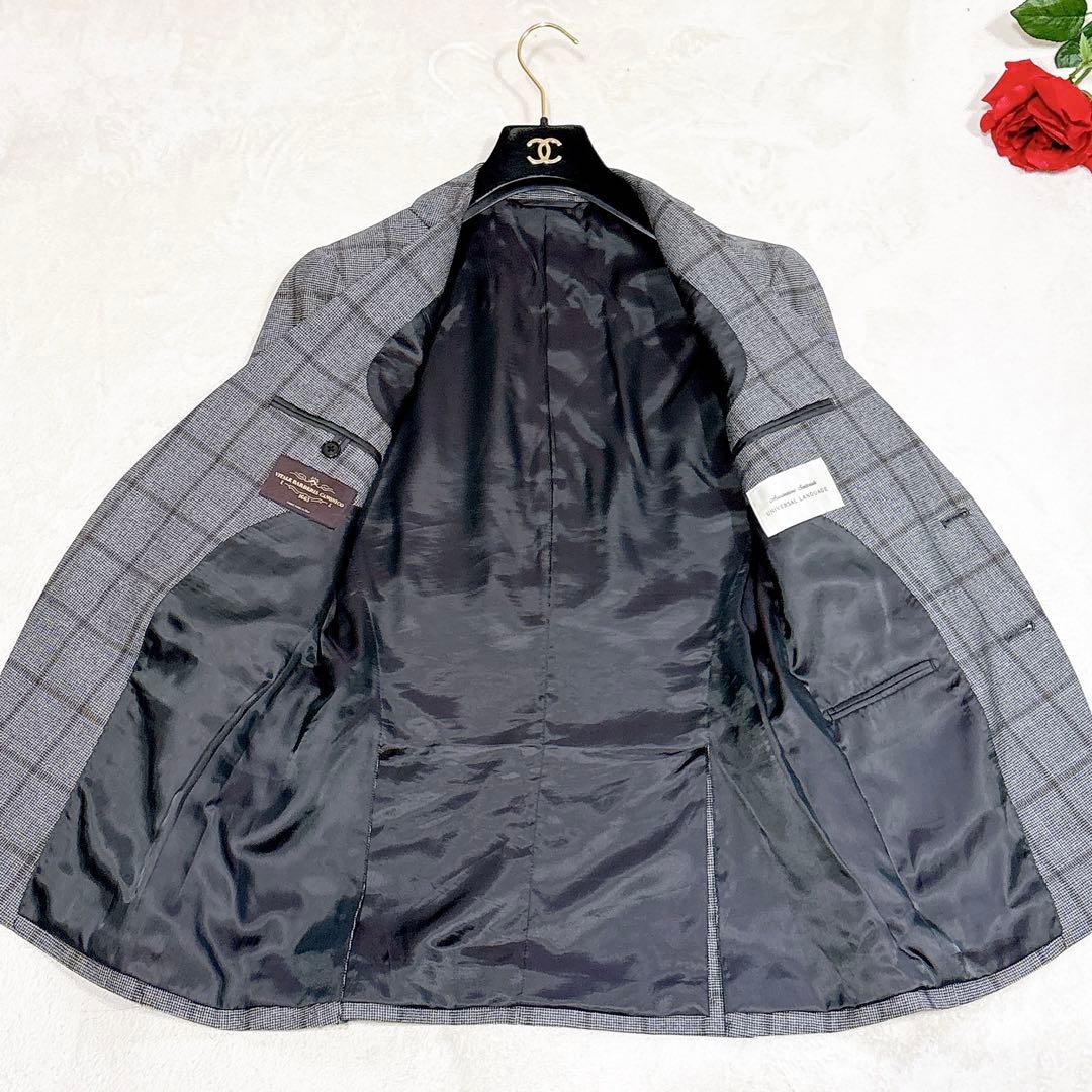 新品同様✨　ユニバーサルランゲージ　スーツ　セットアップ　グレンチェック　グレー