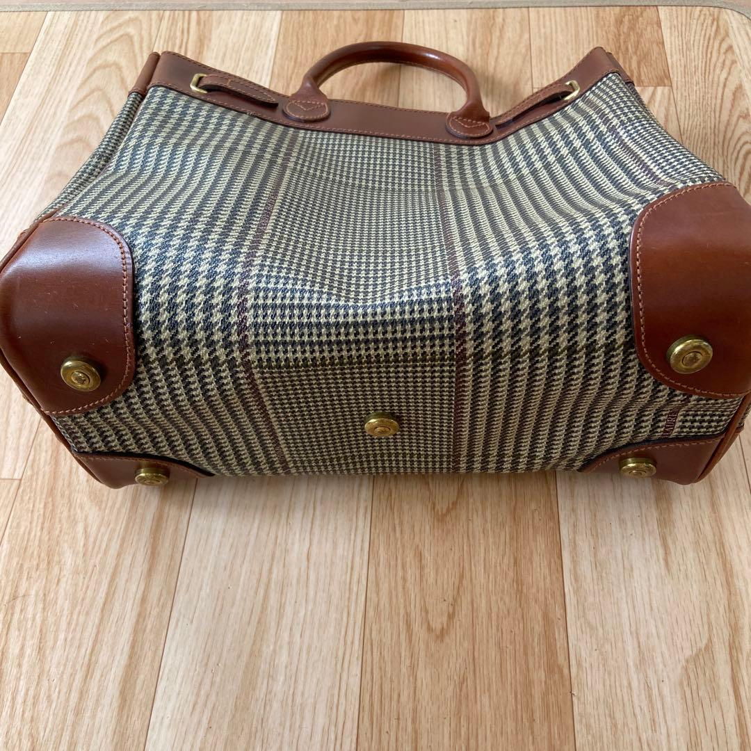 美品 Ralph Lauren トートバッグ 中型 ハウンドトゥースパターン