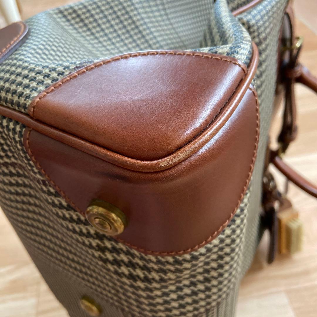 美品 Ralph Lauren トートバッグ 中型 ハウンドトゥースパターン