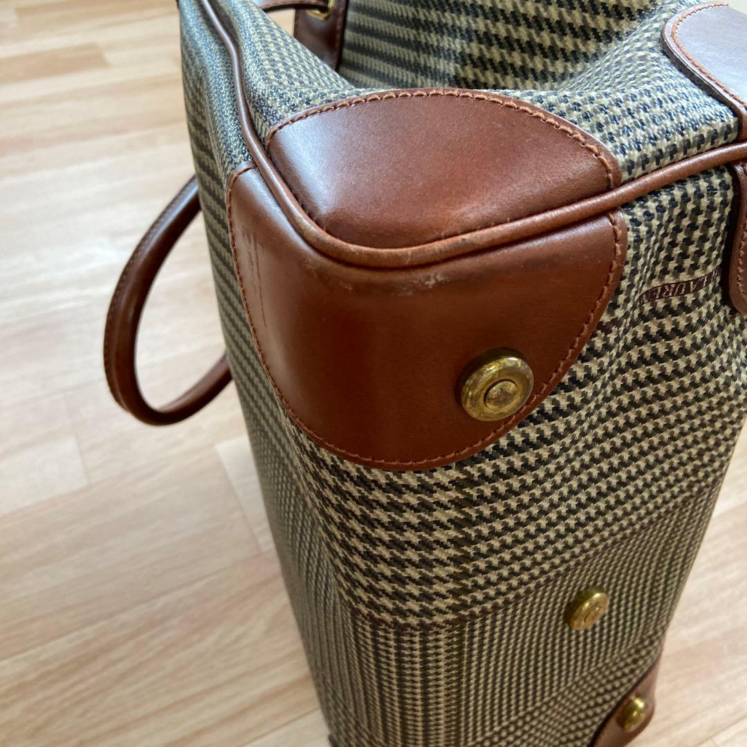 美品 Ralph Lauren トートバッグ 中型 ハウンドトゥースパターン