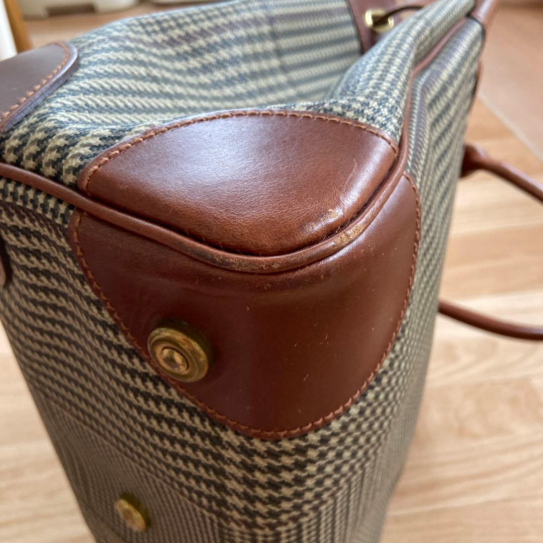 美品 Ralph Lauren トートバッグ 中型 ハウンドトゥースパターン