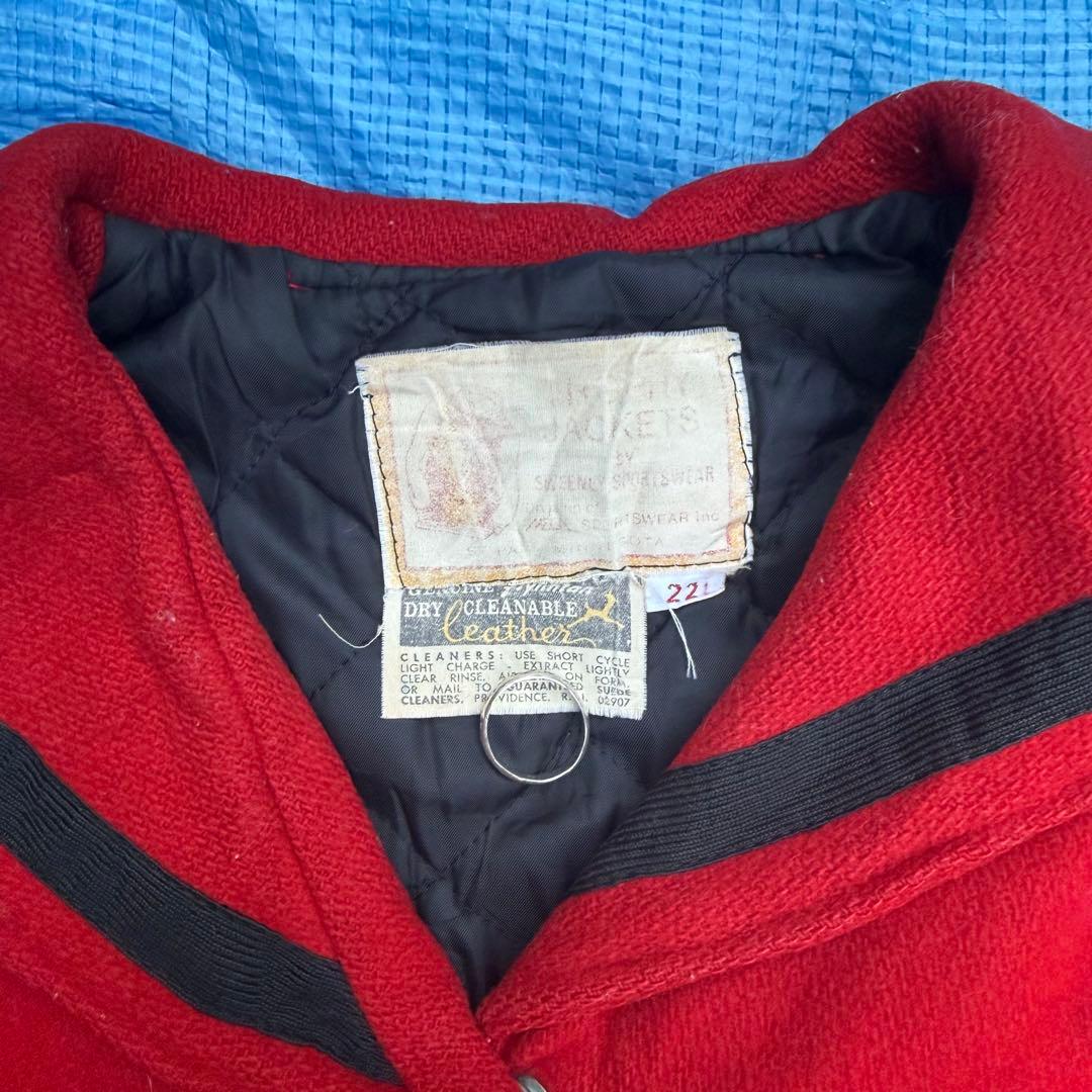 50s〜60s ウールセーラースタジャンボタスタツートンジャケットvintage