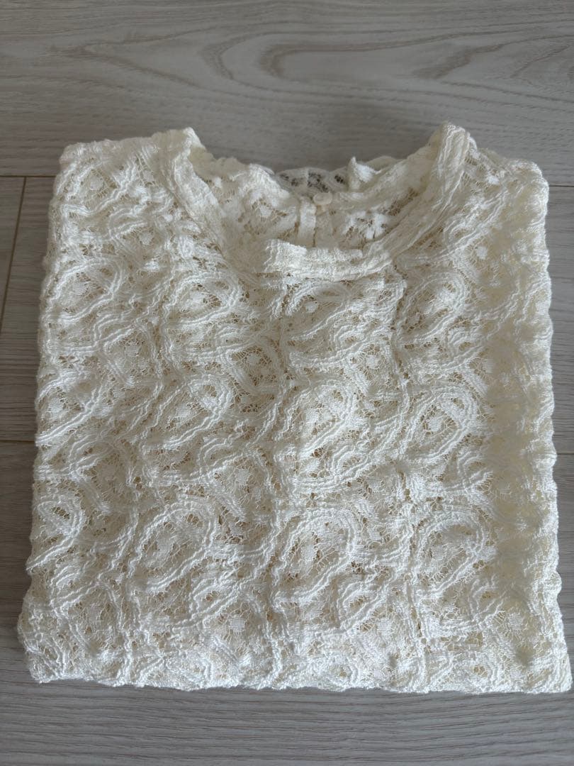 kazumami　IENA　ペイズリー ストレッチレースプルオーバー