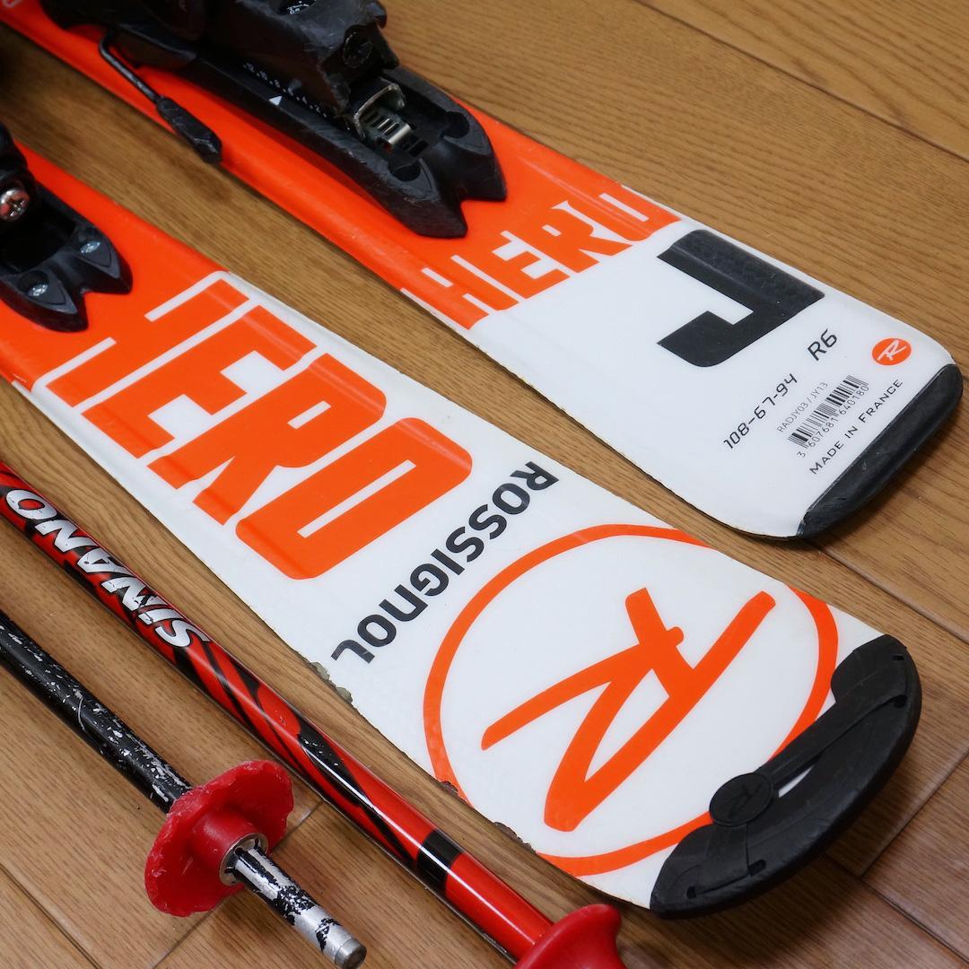 メンテ済 100cm 靴19.5cm ROSSIGNOL スキーセット