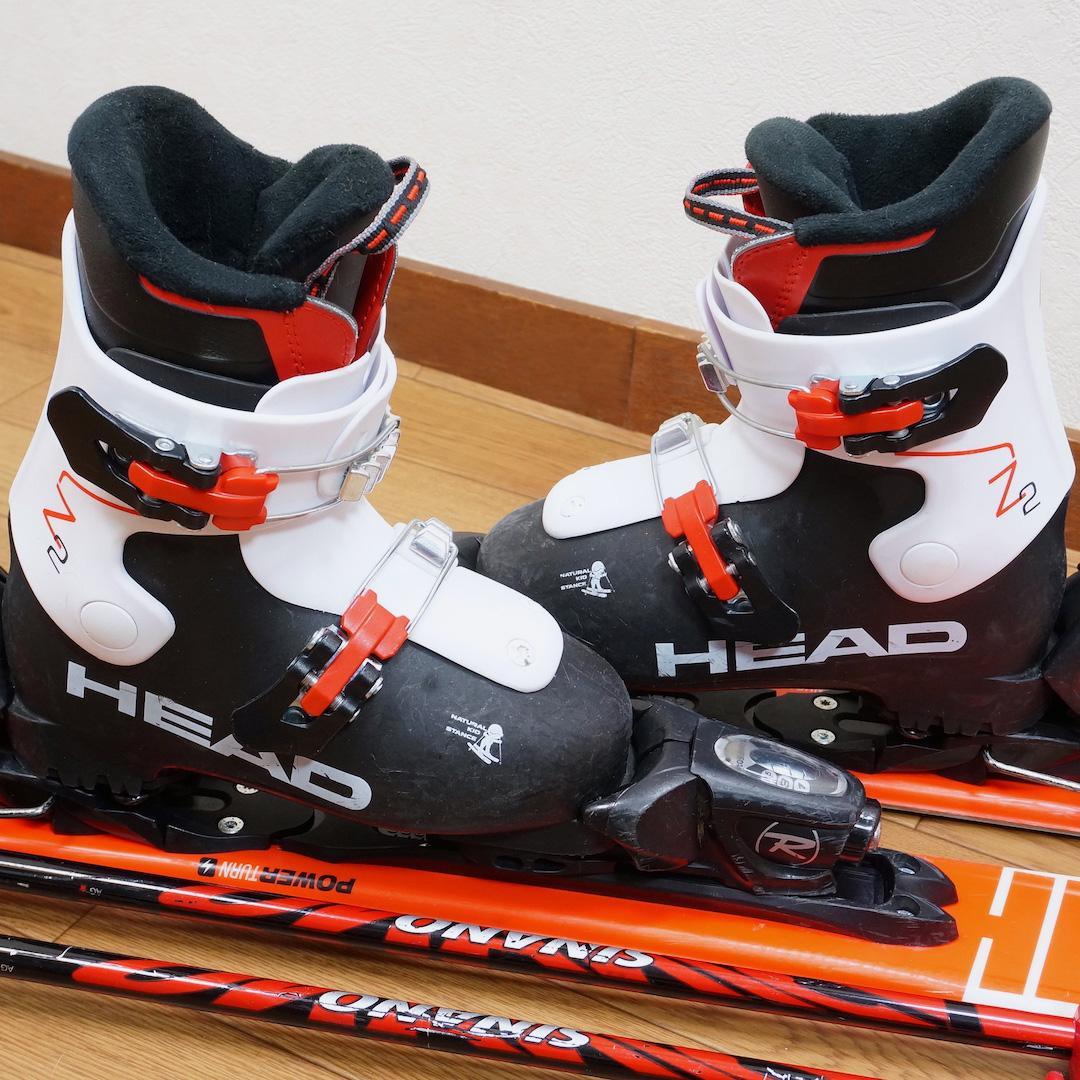 メンテ済 100cm 靴19.5cm ROSSIGNOL スキーセット