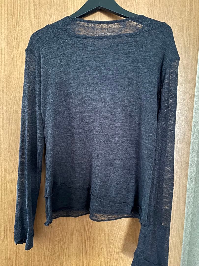 no faith studios ダブルレイヤードボタンロングスリーブ ロンT