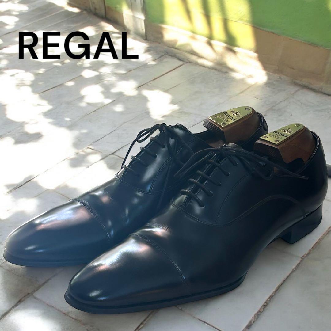 新品未使用　人気モデル　リーガルストレートチップ 011R ブラック 25.5