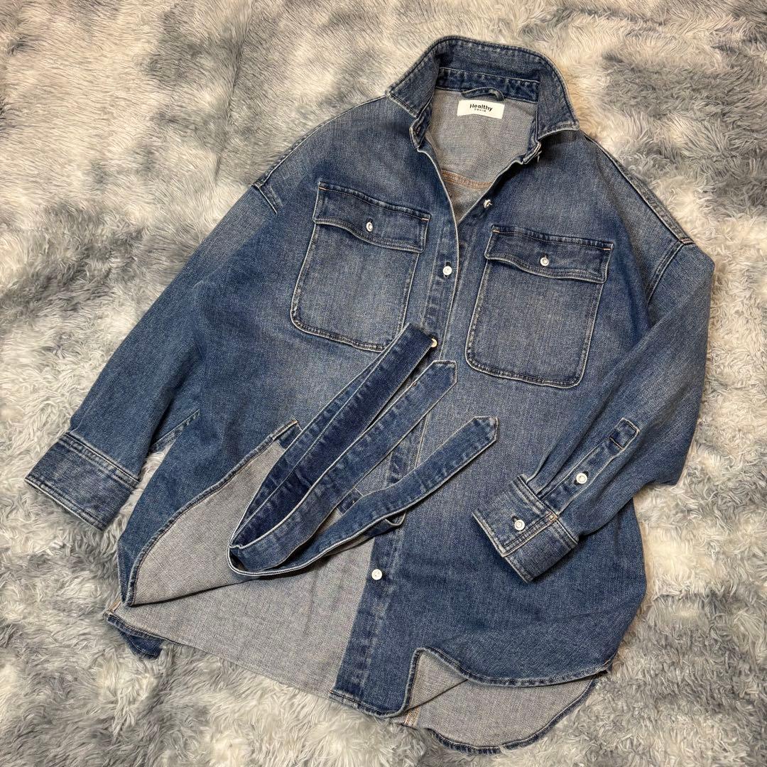 【美品】Healthy Denim ヘルシーデニム オーバーサイズ デニムシャツ