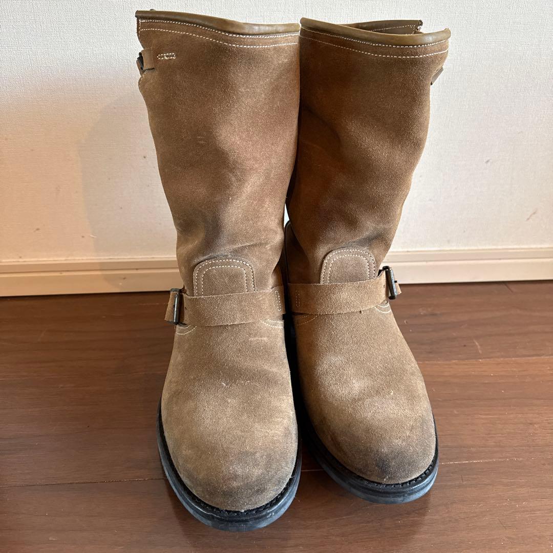 BALMAIN ブラウン スエード エンジニアブーツ