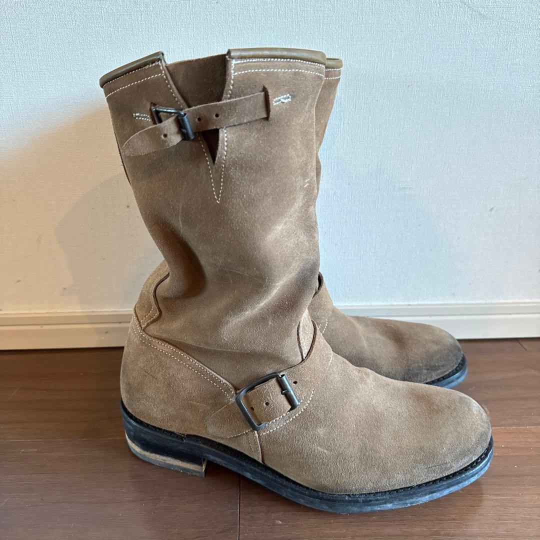 BALMAIN ブラウン スエード エンジニアブーツ