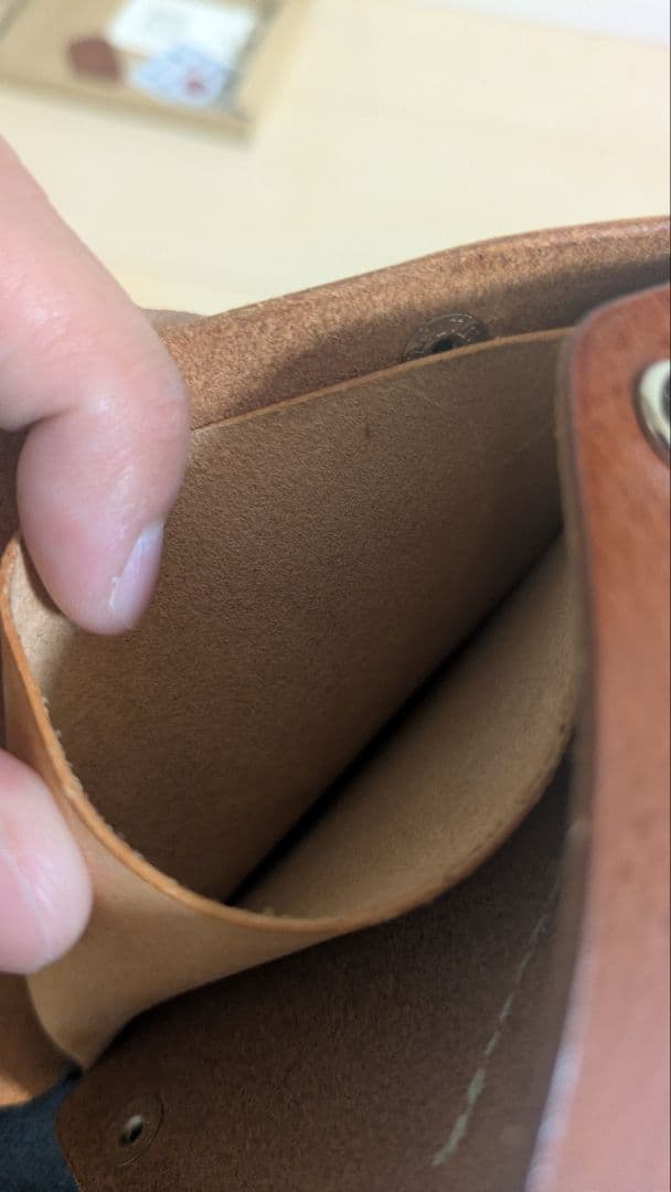 【tetsuさん専用ライダースミニウォレット改ブッテーロ(茶芯黒)マレンボックス