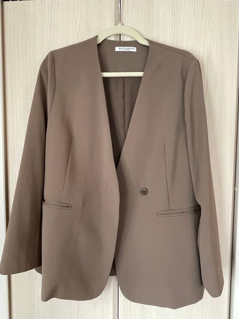 ま*ま様 BEAUTY&YOUTH ダブルクロスジャケット&パンツ S MD.B