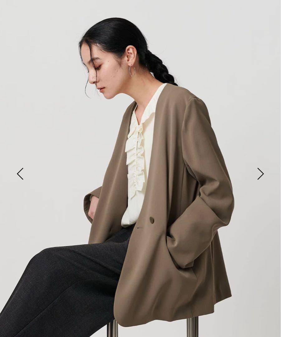 ま*ま様 BEAUTY&YOUTH ダブルクロスジャケット&パンツ S MD.B