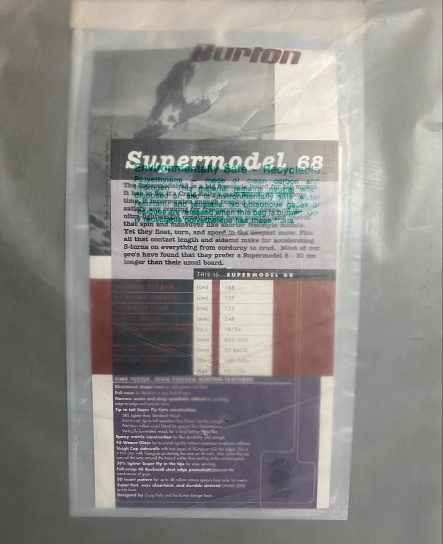 【新品未開封】Burton Supermodel 68 スノーボード