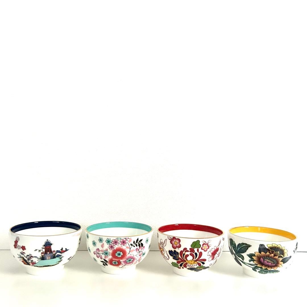 新品ウェッジウッド ワンダーラスト ティーボウルセットカメリア 湯呑み 茶碗