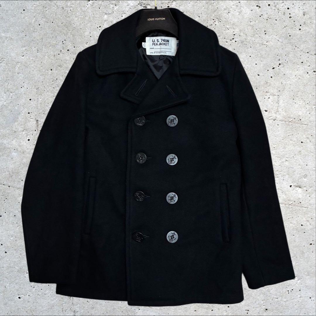 美品/希少 SCHOTT U.S.740N Pコート 753US 7118 38