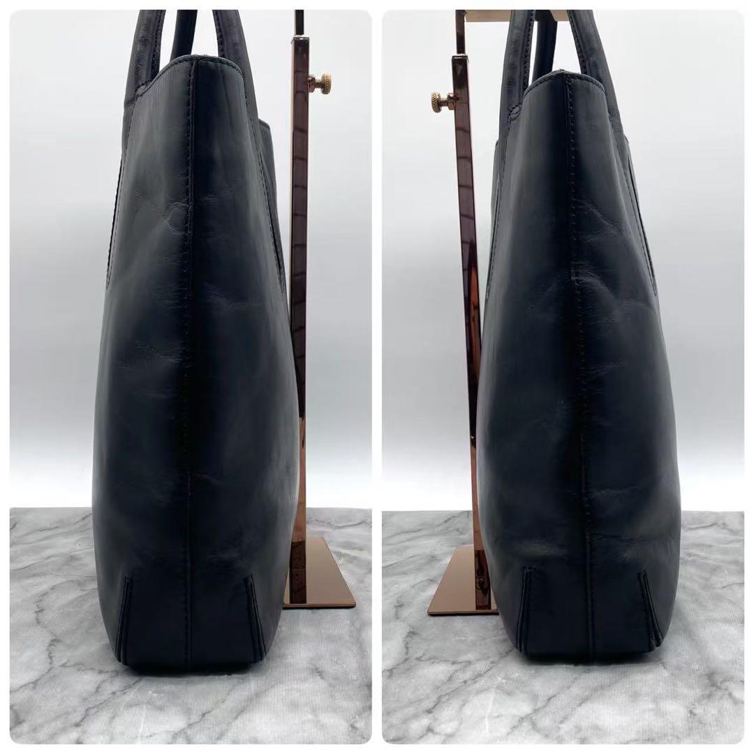 HIROFU　ヒロフ　トートバッグ　レザー　ロゴ　A4