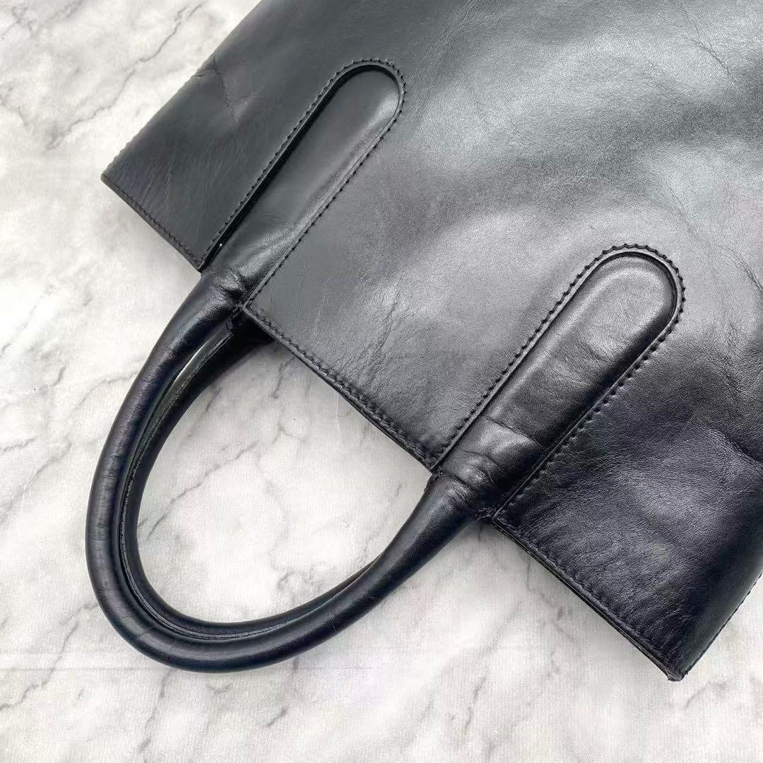 HIROFU　ヒロフ　トートバッグ　レザー　ロゴ　A4