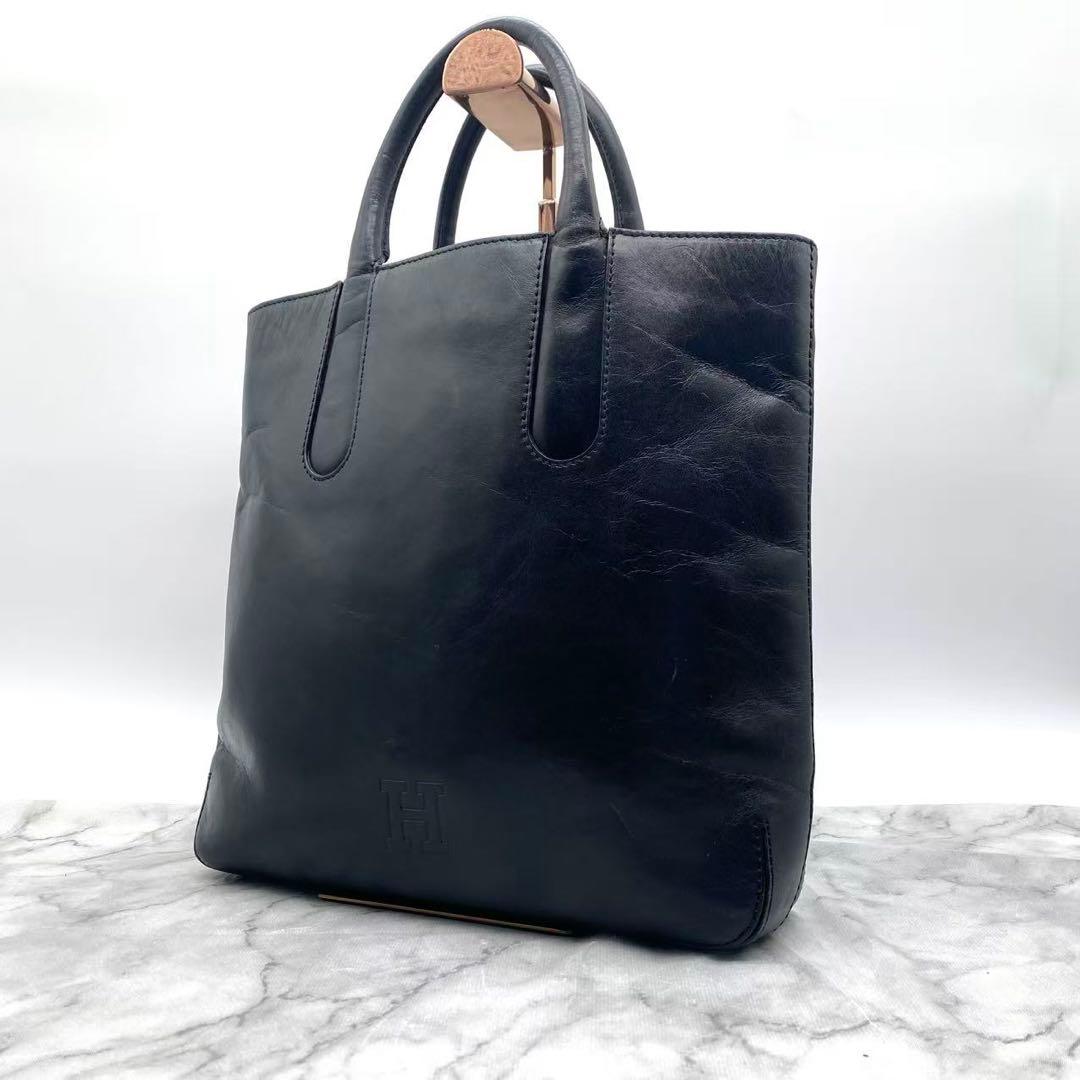HIROFU　ヒロフ　トートバッグ　レザー　ロゴ　A4