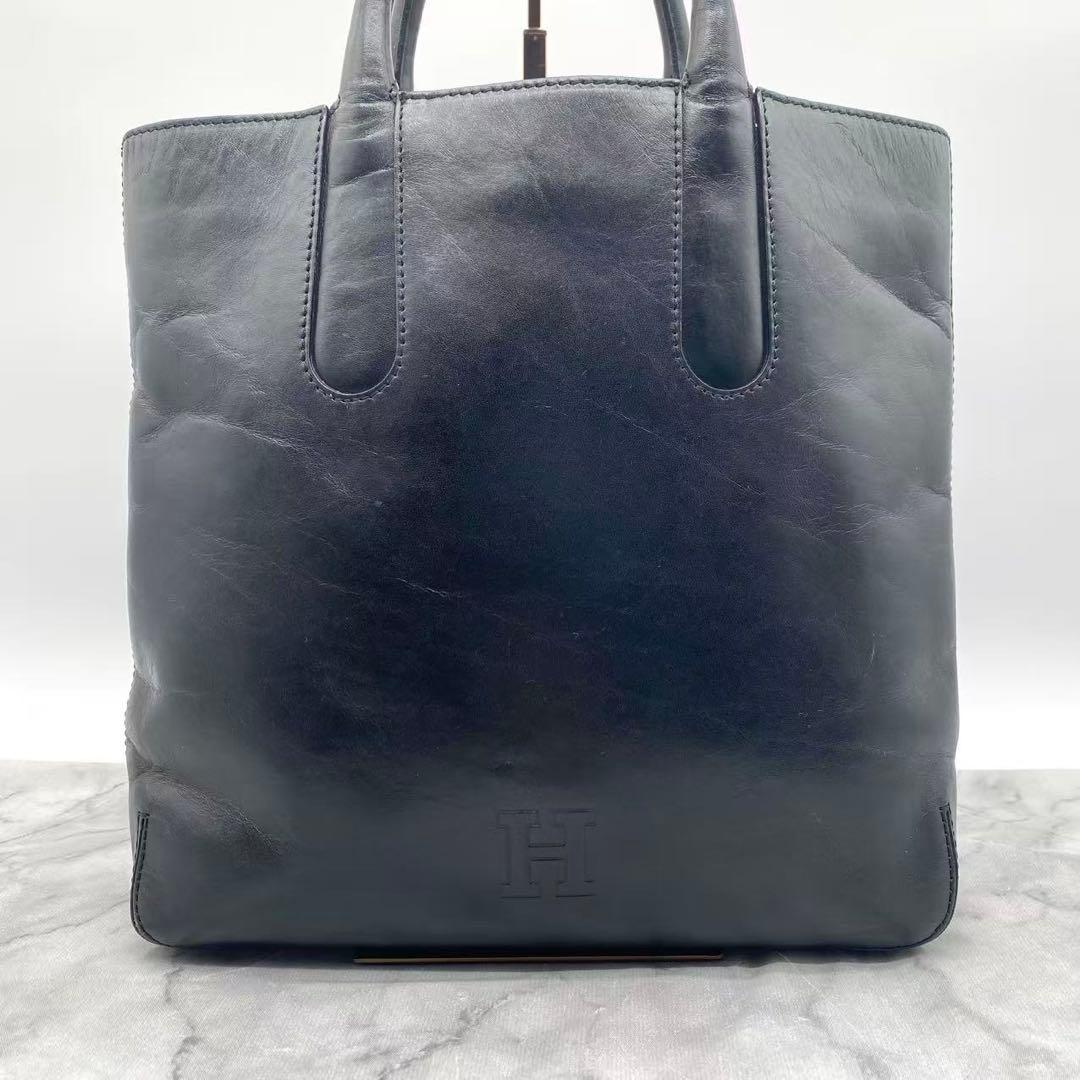 HIROFU　ヒロフ　トートバッグ　レザー　ロゴ　A4